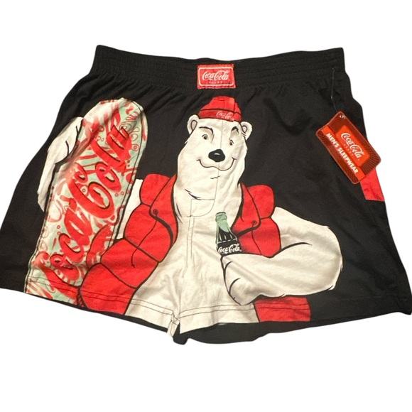 Coca-Cola Vintage Mens Sleep Shorts - Picture 1 of 4